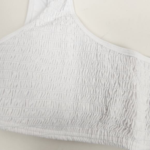 L*Space Izzie Bikini Top in White Size Small NWT Smocked - Picture 2 of 5